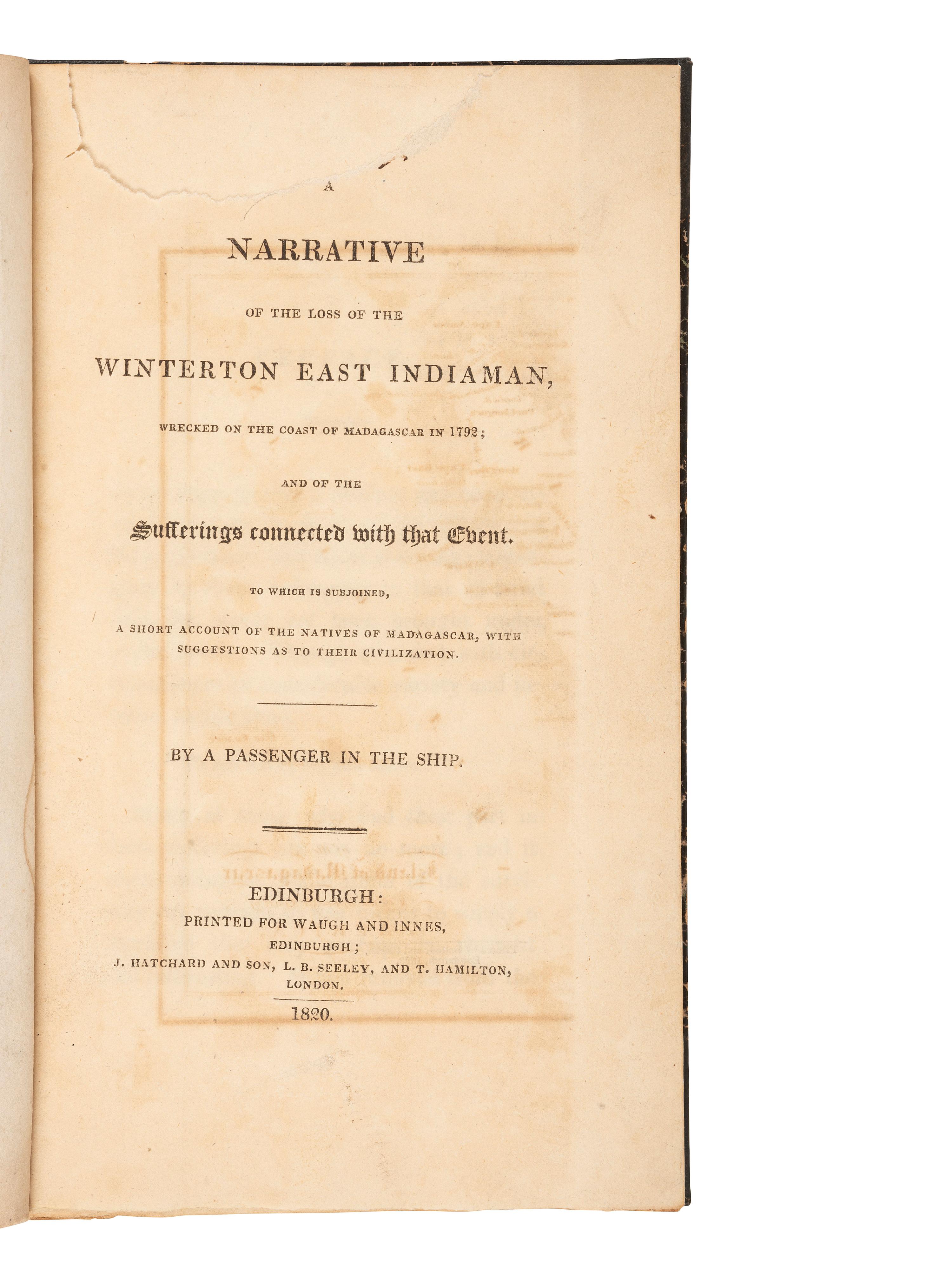 [SHIPWRECKS - BRITISH]. A group of 19th-century works about British shipwrecks, comprising: