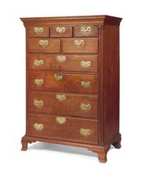A Chippendale Walnut Tall Chest of Drawers