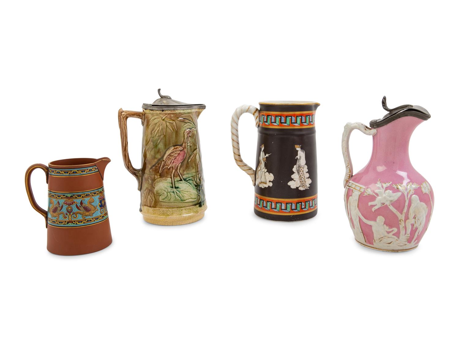 Four Porcelain Pitchers