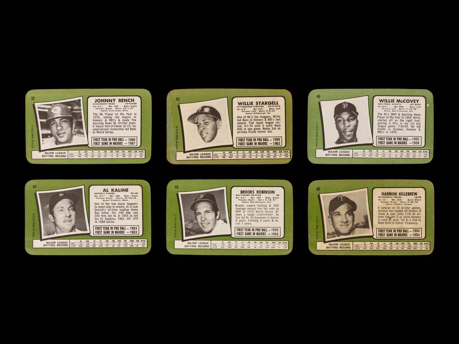 A Collection of 1960s Odd Ball Baseball Cards Including Mickey Mantle and Multiple Hall of Famers