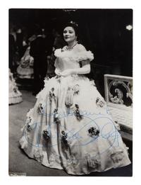 [20TH-CENTURY OPERA SINGERS]. A group of 6 signed photographs or photographic postcards of opera singers from the 1950s-1960s, comprising images of:
