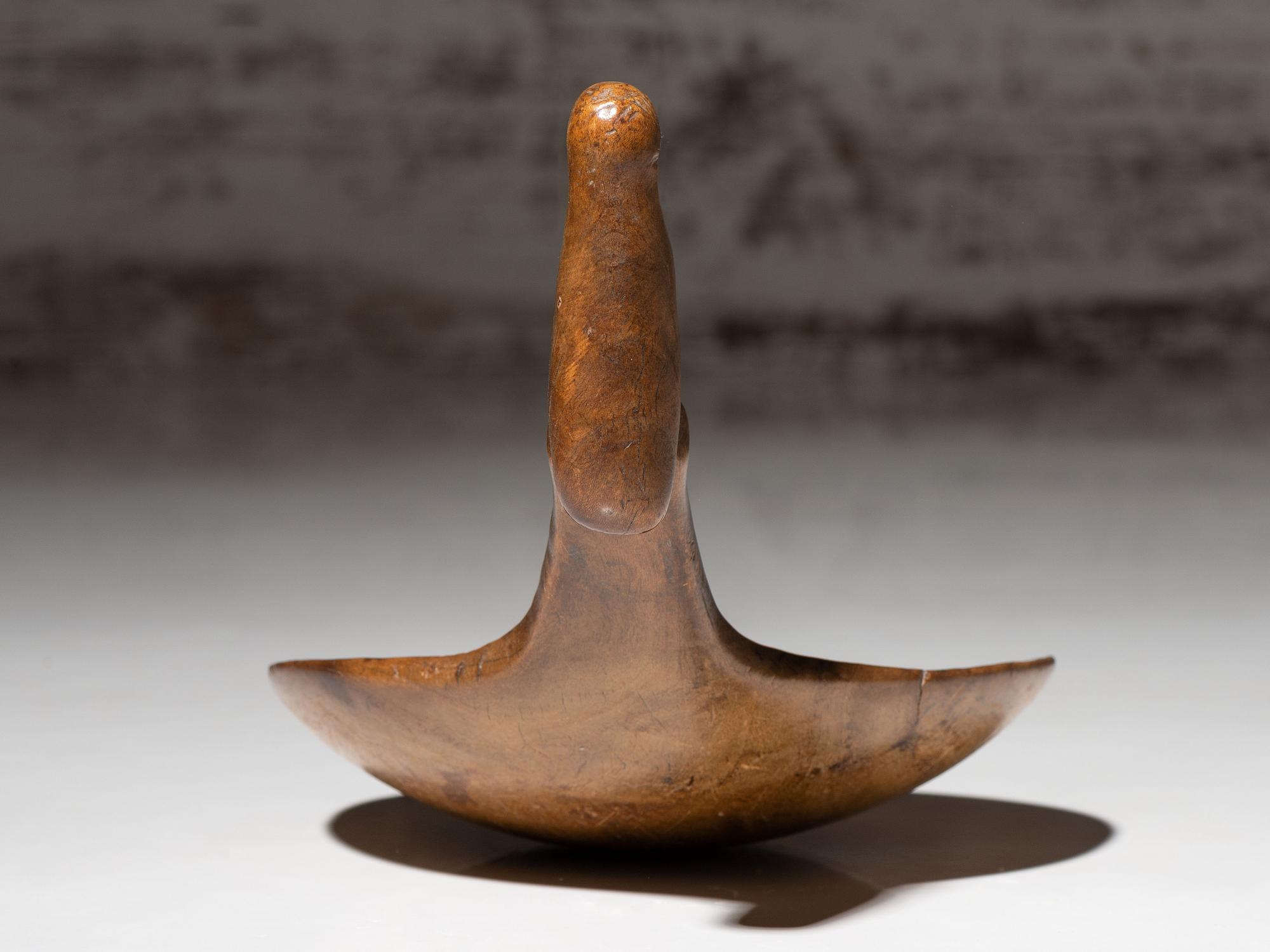 Northeastern Woodlands Maple Figural Ladle, Bird