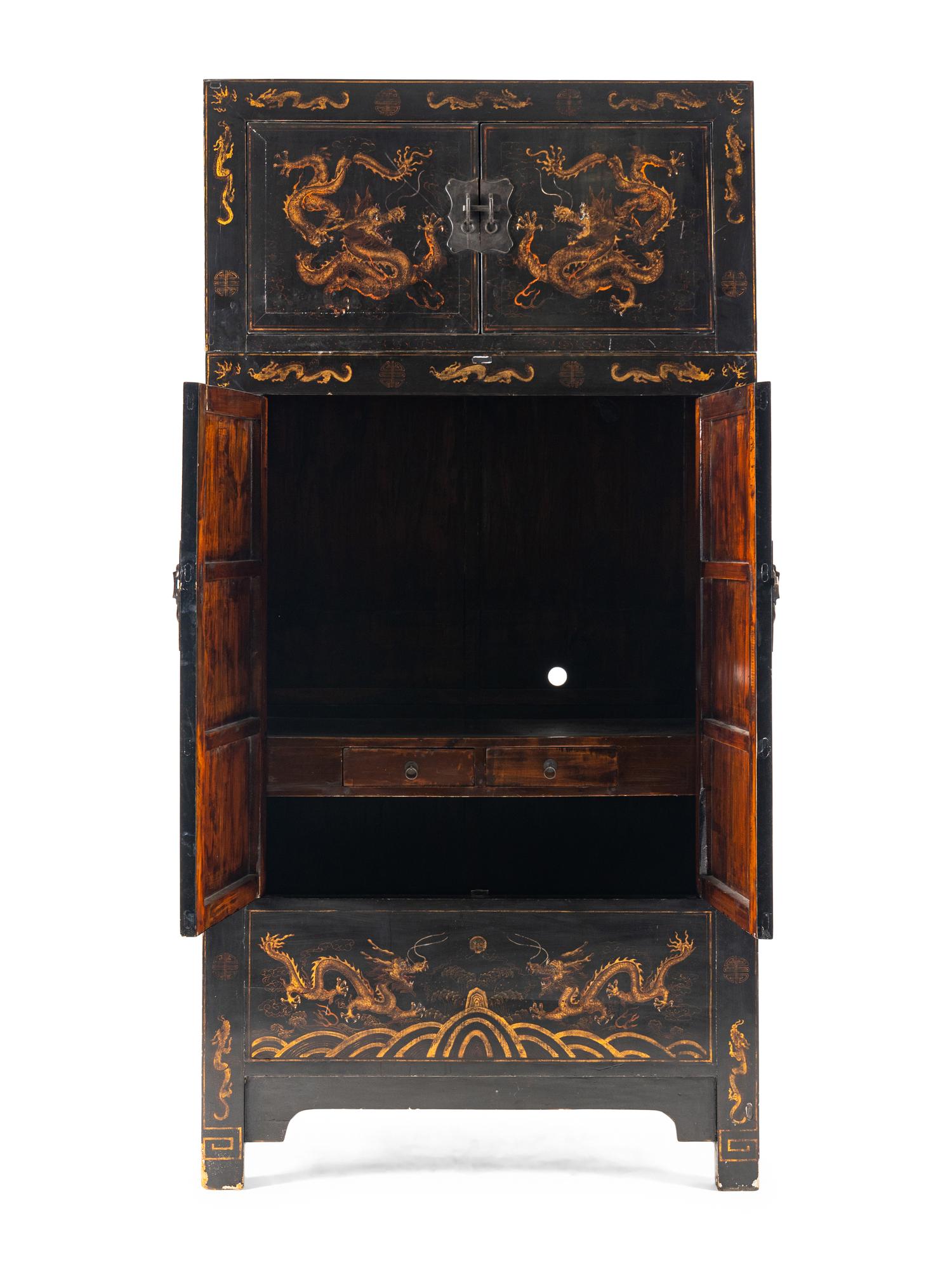 A Chinese Lacquered Armoire