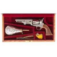 Cased Italian Reproduction Engraved Colt Type Percussion Revolver with Accessories