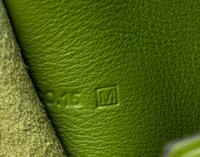 An Hermes Vert Anis Leather Passport Pouch, 7" x 8" x 1".