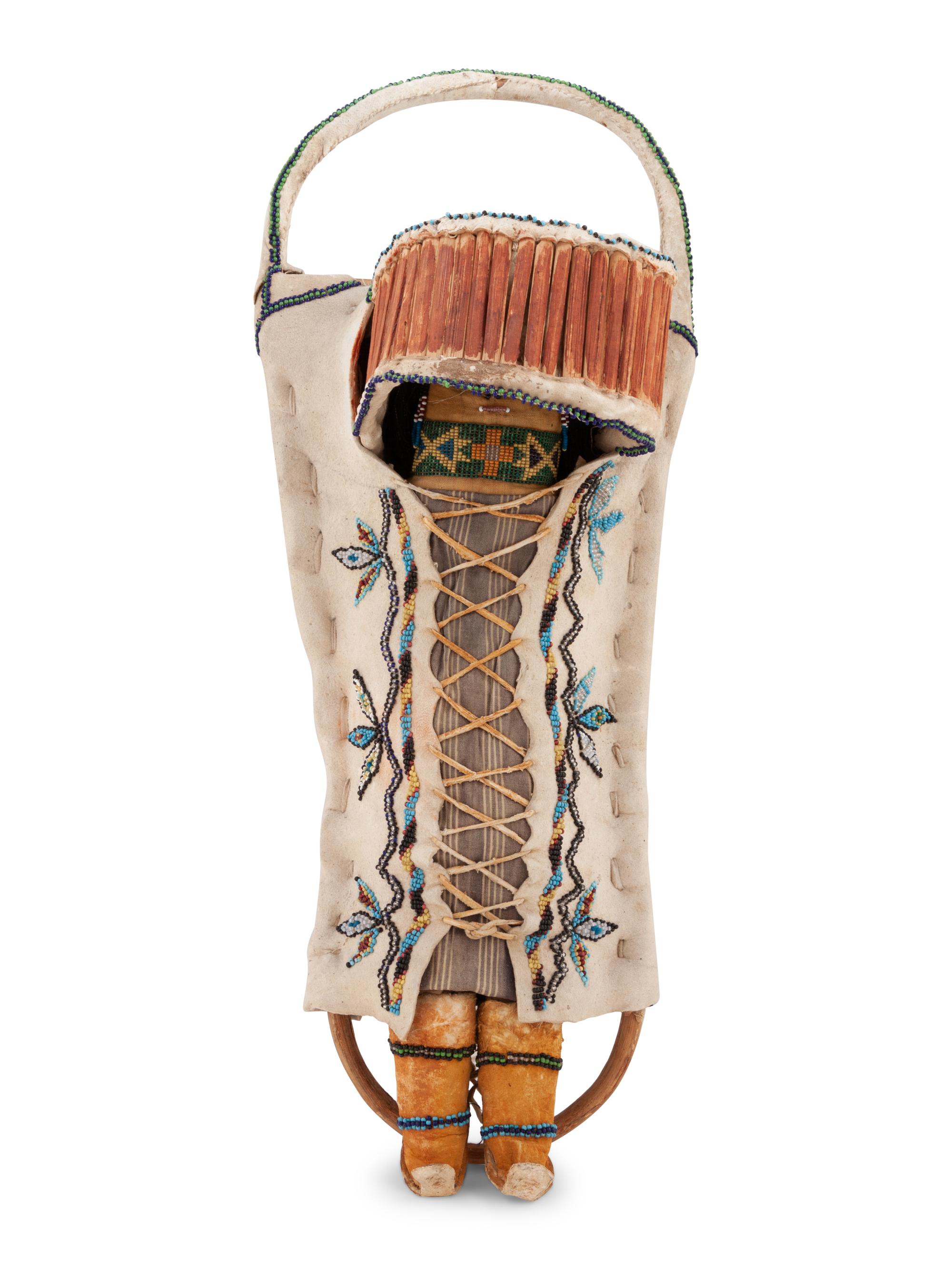 Apache Doll Cradle, with Doll