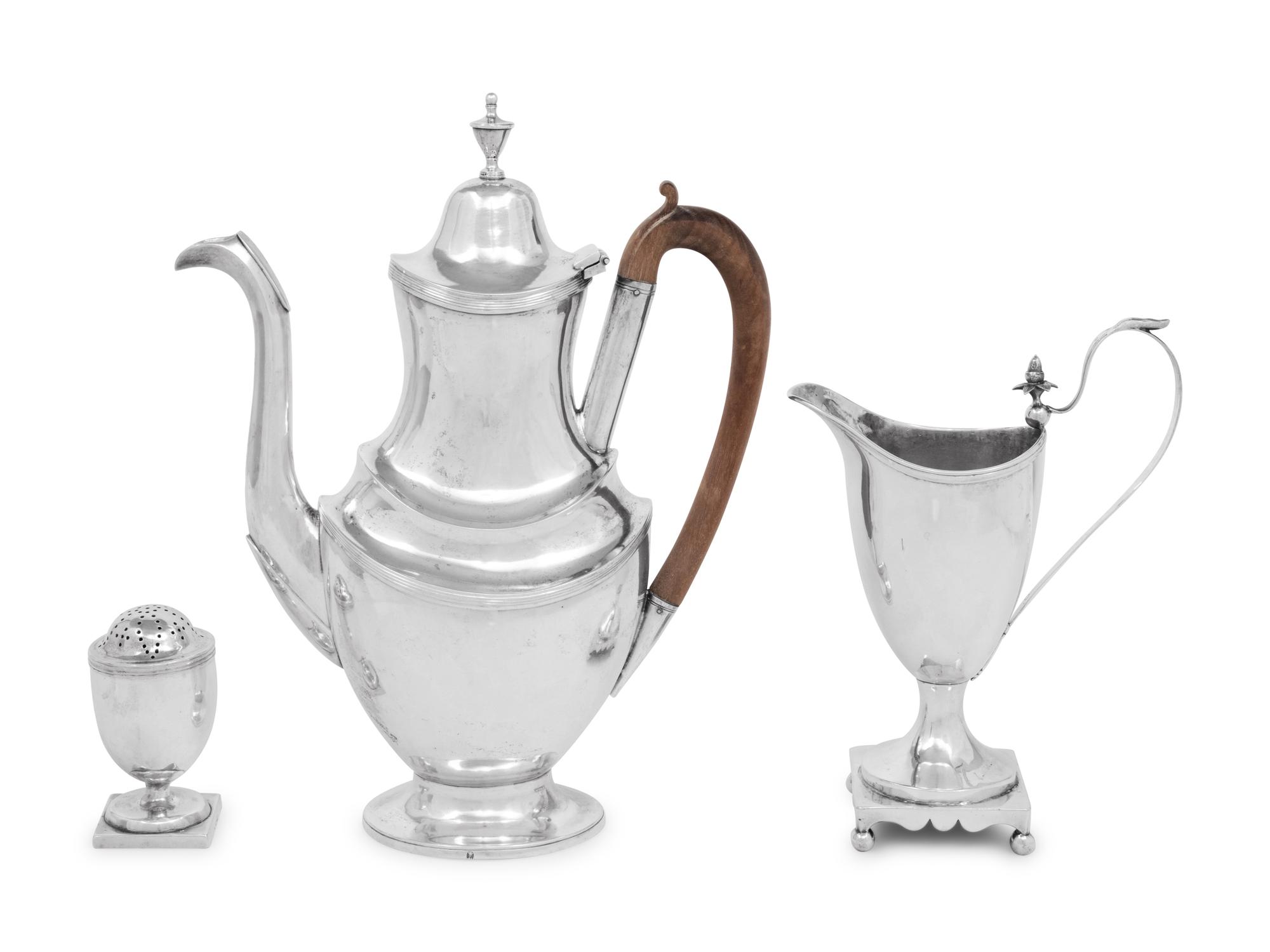 Three Continental Silver Table Articles