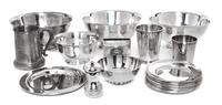 Thirteen American Silver Mastiff Trophy Articles, Various Makers including Reed & Barton and Gorham Mfg. Co., together with nine silver