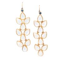 MOONSTONE AND SAPPHIRE EARRINGS