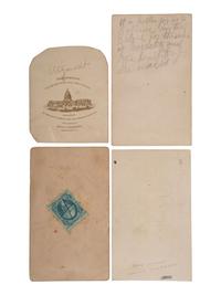 [LINCOLN ASSASSINATION]. A group of 4 CDVs of Lincoln conspirators, incl. Surratt, Spangler, and Atzerodt.