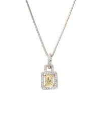 COLORED DIAMOND AND DIAMOND PENDANT/NECKLACE
