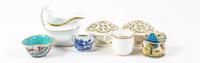 A Collection of Porcelain Articles Height of largest 4 inches.