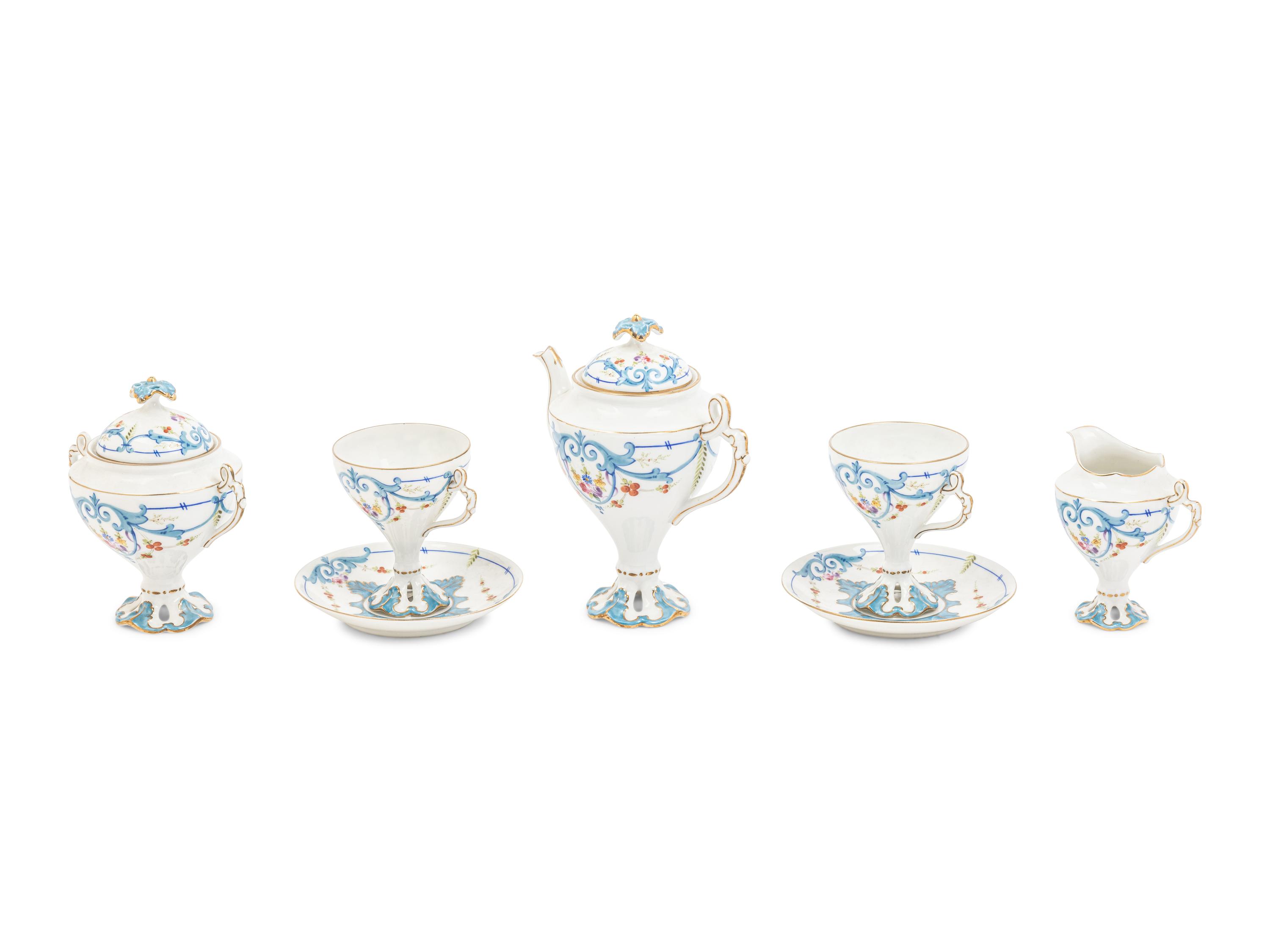 A Limoges Porcelain Tête-à-Tête