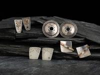 Navajo, Zuni, and Blackfeet Silver Post Earrings