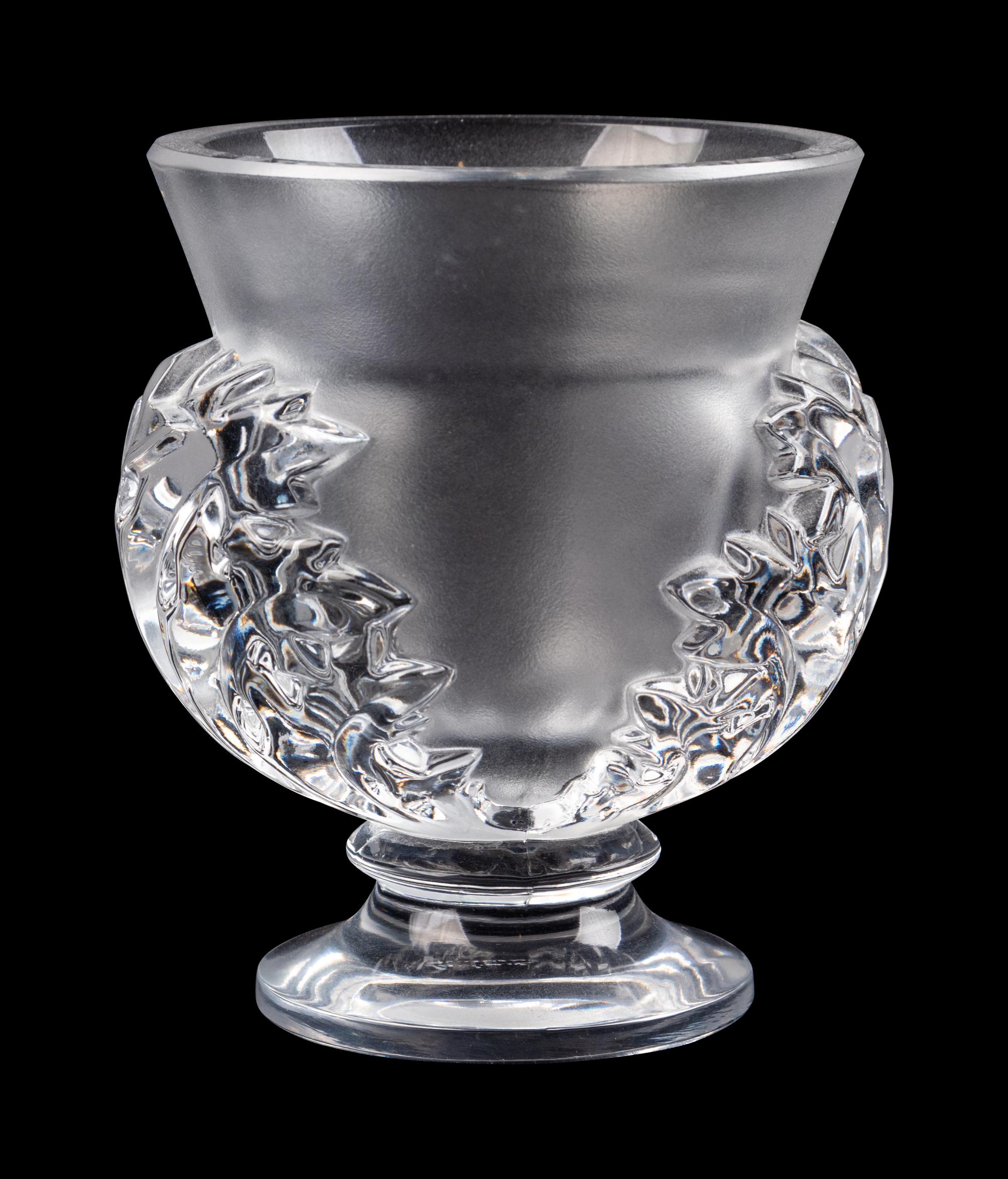 A Lalique Frosted Glass Vase
