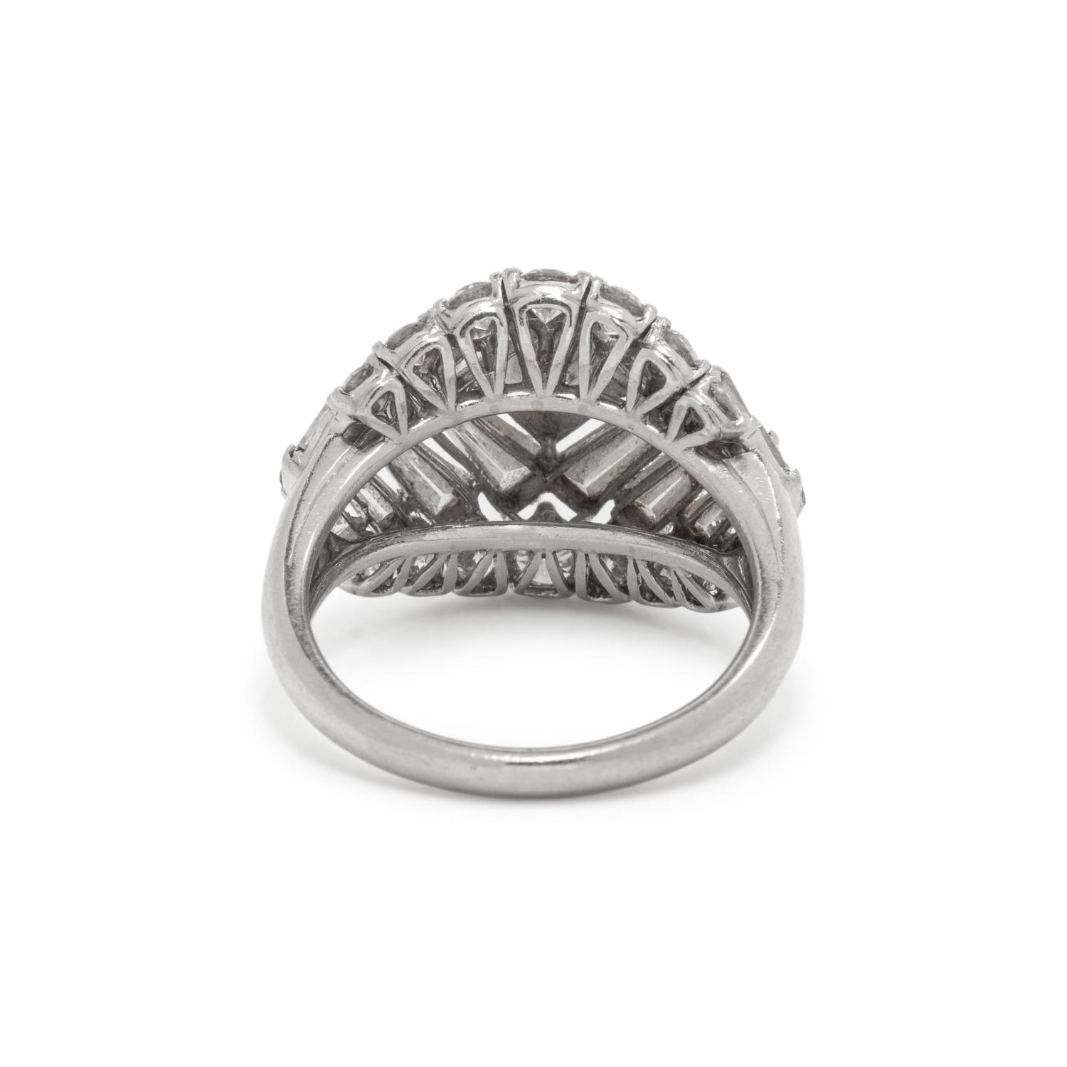 DIAMOND AND PLATINUM RING
