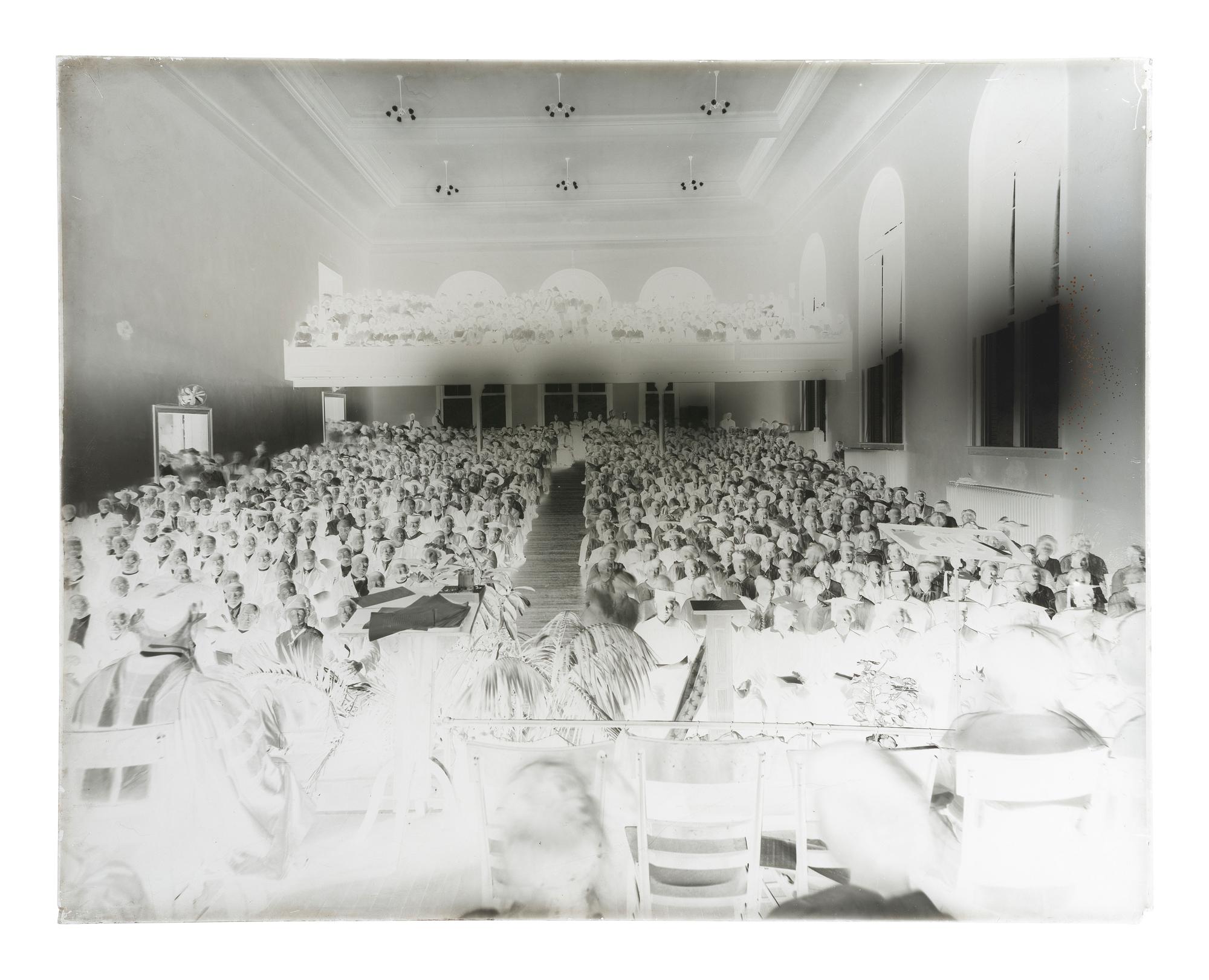 [EDUCATION]. 10 large format glass negatives featuring students at Wilberforce University.