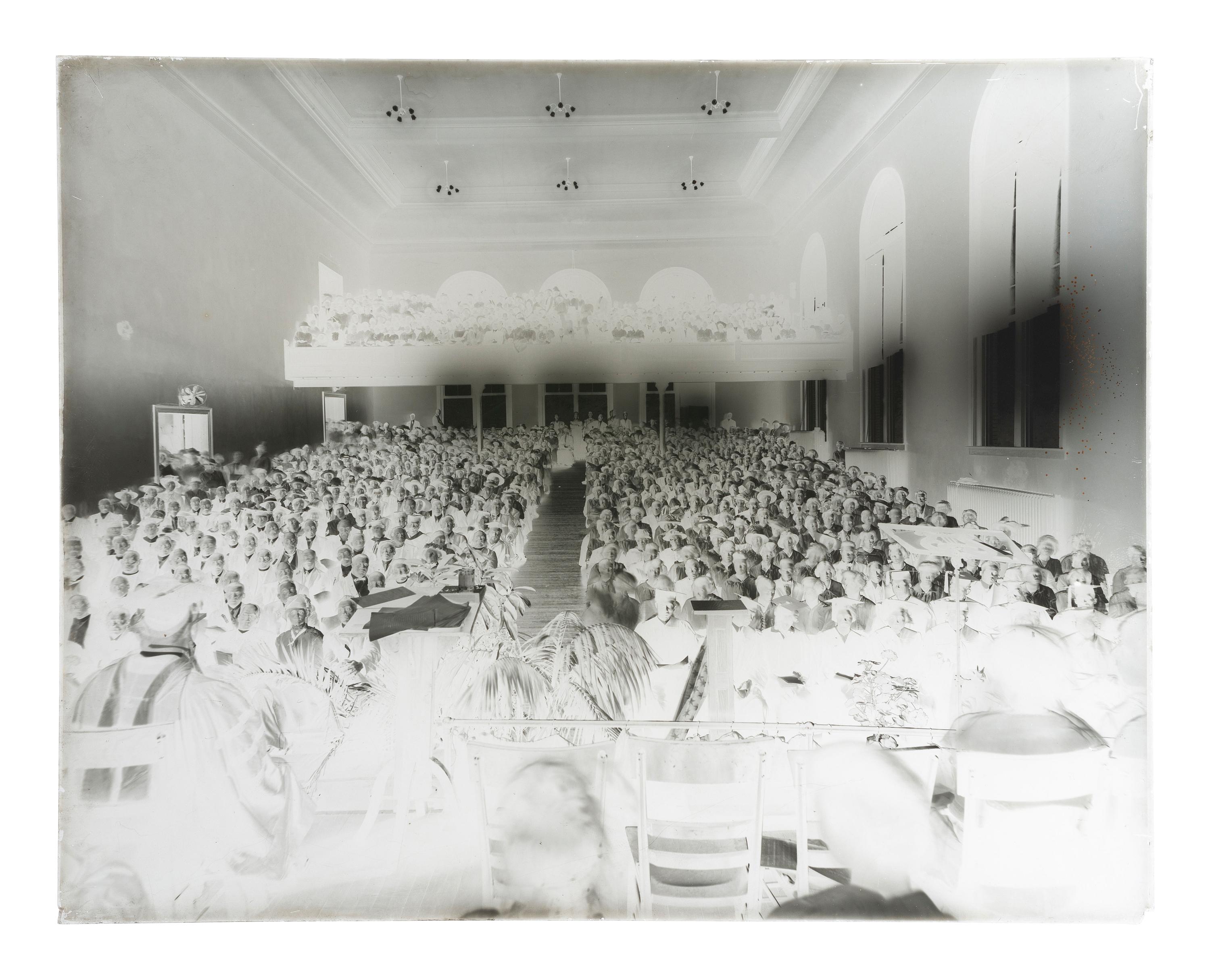 [EDUCATION]. 10 large format glass negatives featuring students at Wilberforce University.