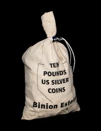 A Binion Estate 10-Pound Silver Coin Sealed Bag