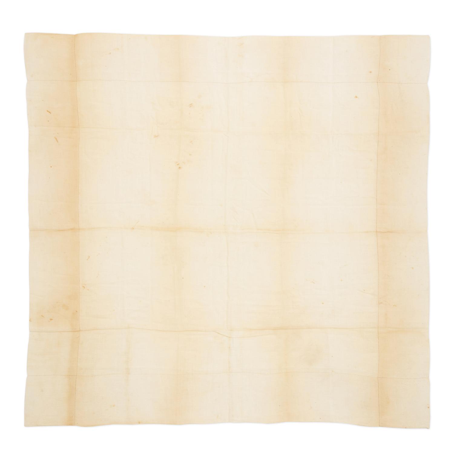 [LINCOLN ASSASSINATION]. A handkerchief carried by President Abraham Lincoln at Ford's Theatre on the night of his assassination, 14 April 1865.