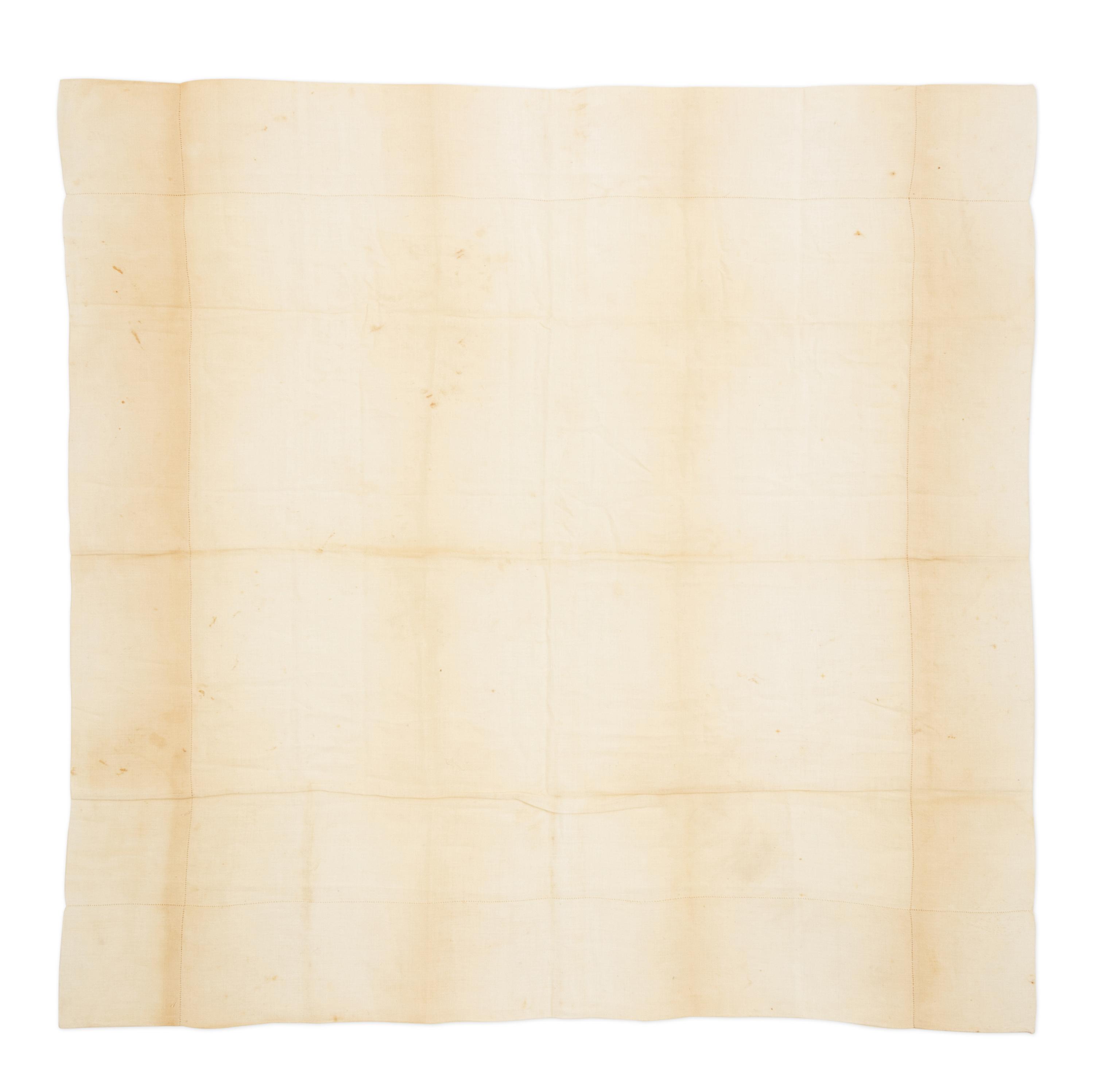 [LINCOLN ASSASSINATION]. A handkerchief carried by President Abraham Lincoln at Ford's Theatre on the night of his assassination, 14 April 1865.