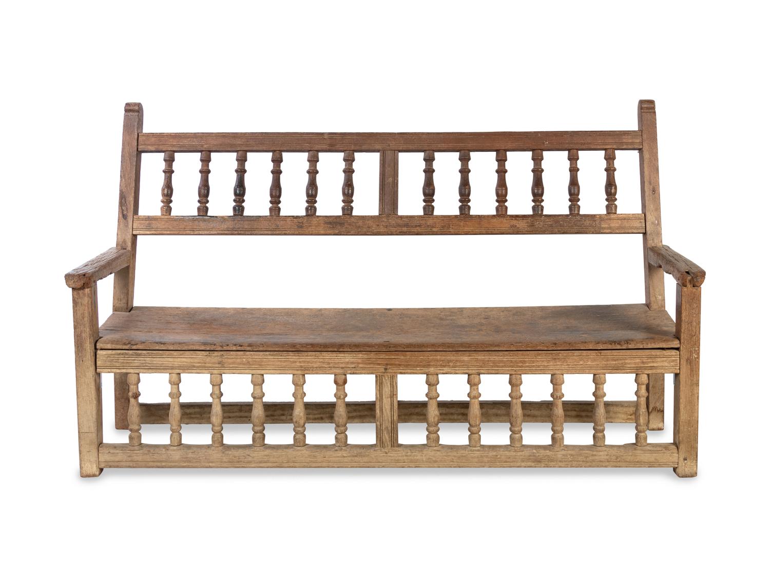 A Peruvian Colonial Hardwood Bench