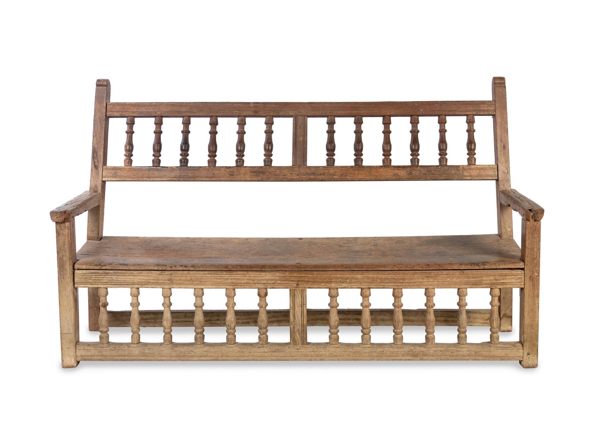 A Peruvian Colonial Hardwood Bench