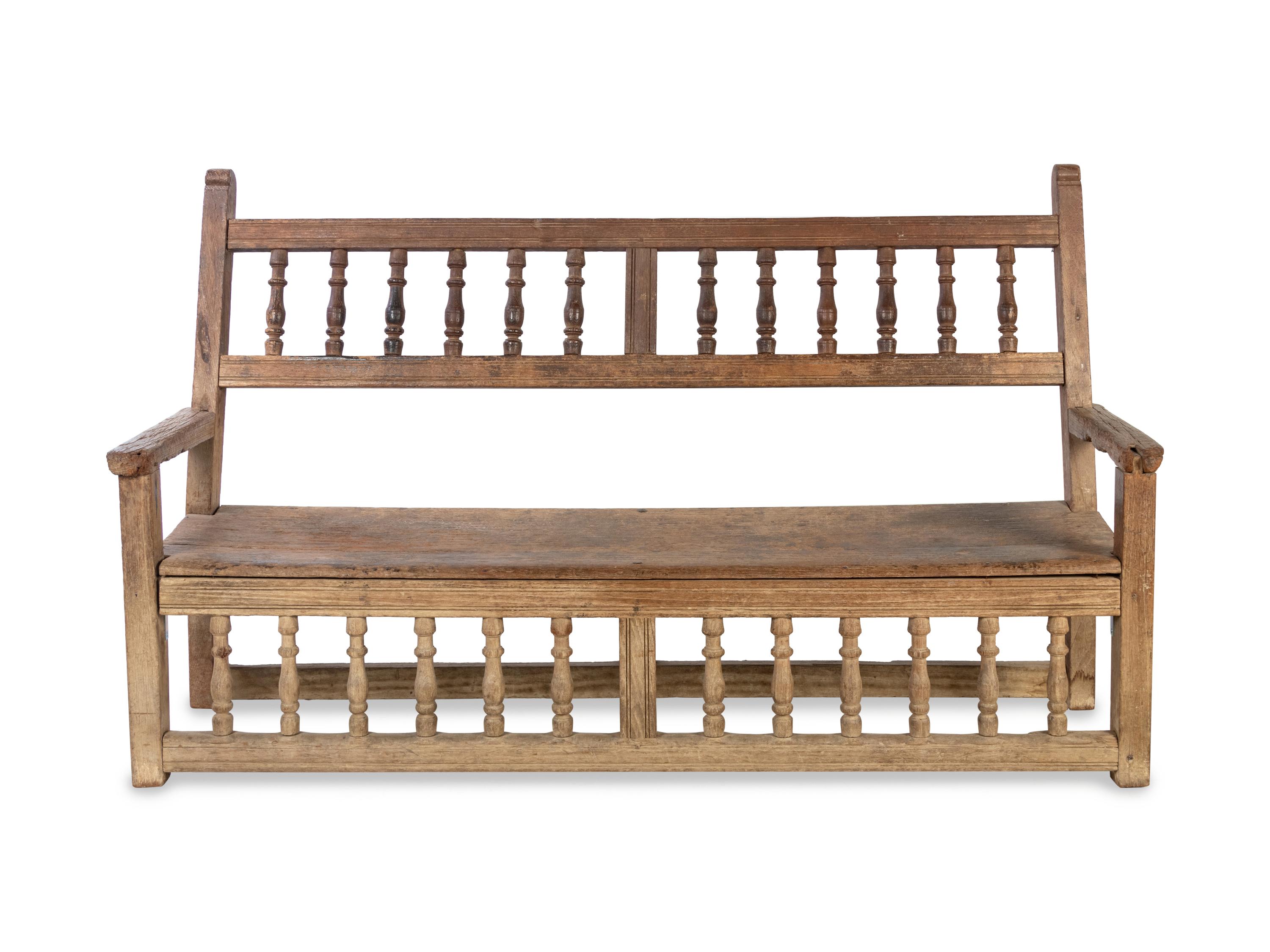A Peruvian Colonial Hardwood Bench