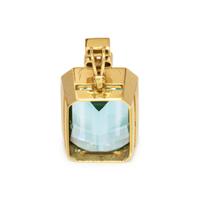 AQUAMARINE AND DIAMOND PENDANT
