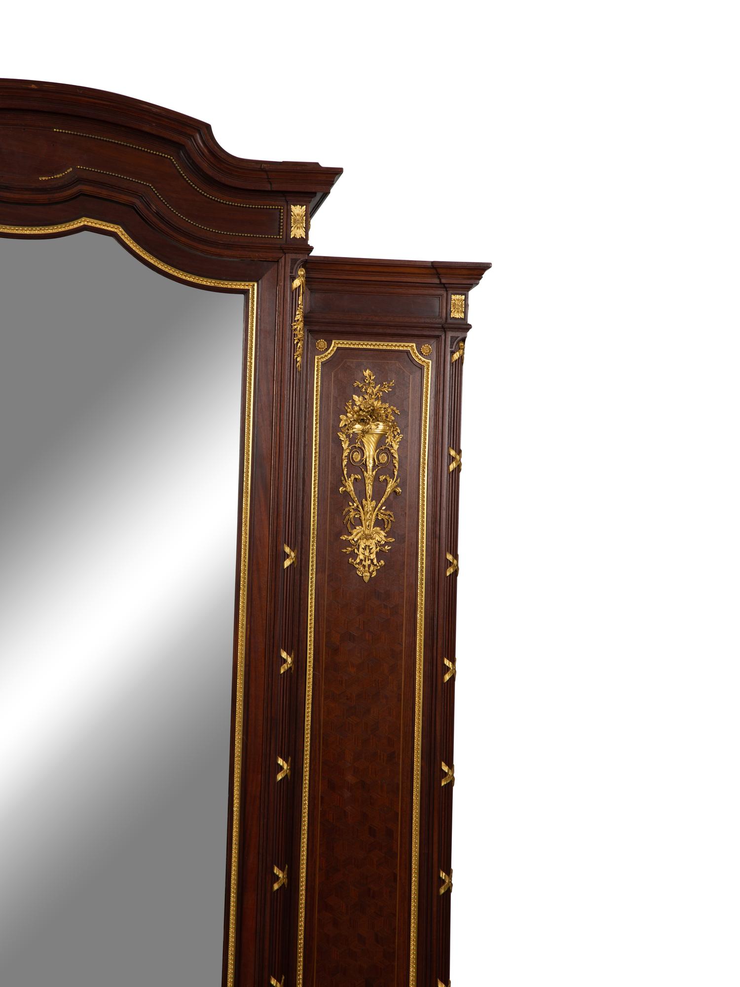An Empire Style Gilt Bronze Mounted Parquetry Armoire — EARLY 20TH CENTURY