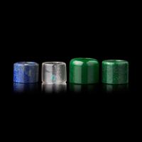 Four Chinese Hardstone Archer's Rings 扳指一組四枚