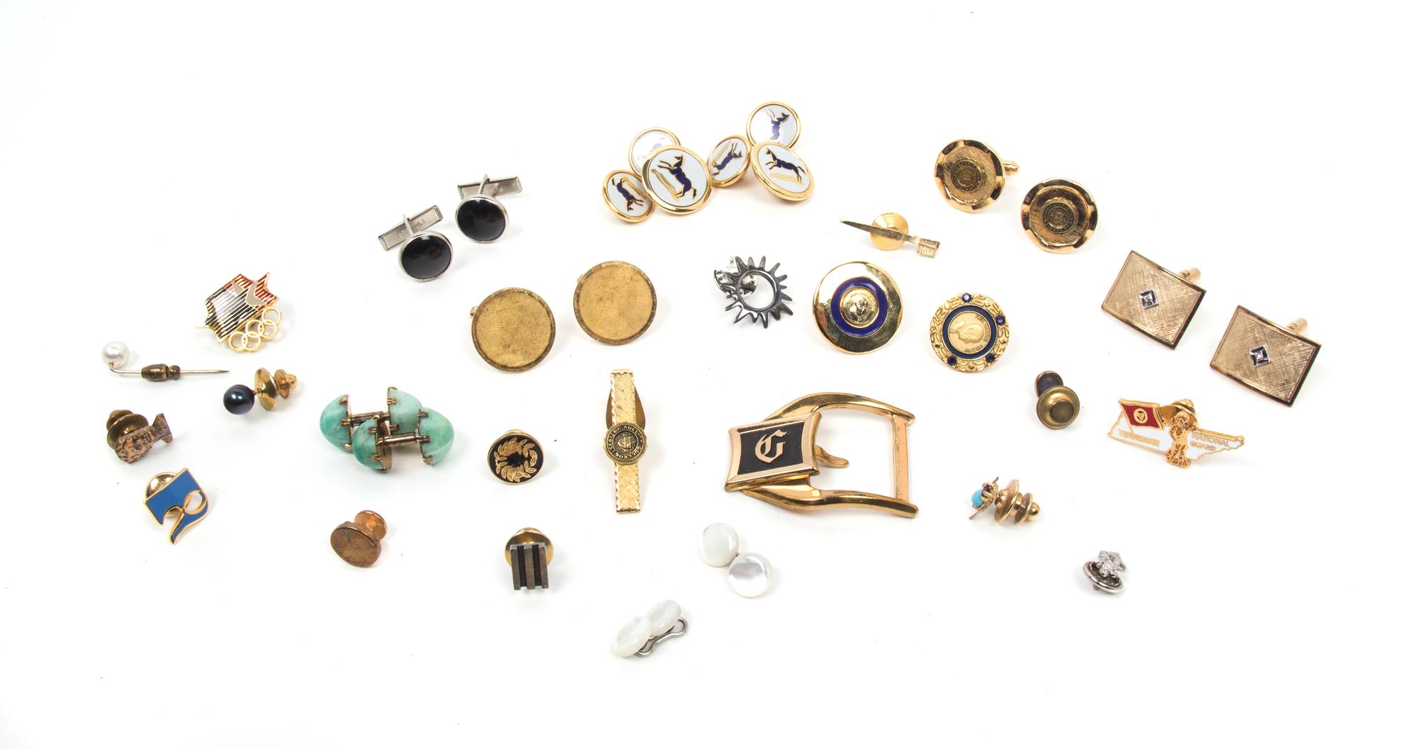 An Assortment of Men's Costume Jewelry,