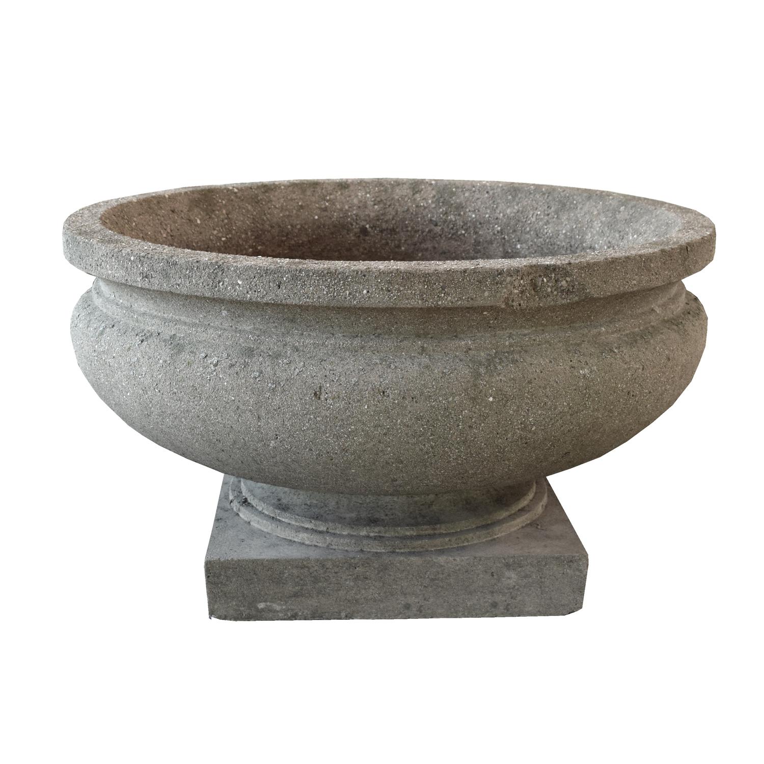 A Cast Stone Garden Planter 26" W x 26" D x 14.75" H — United States, Circa 1920