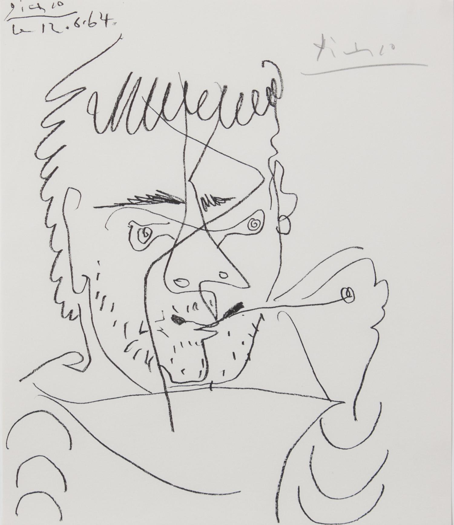 Pablo Picasso, (Spanish, 1881-1973), Homage To H.D. Kahnweiler (The Smoker), 1964