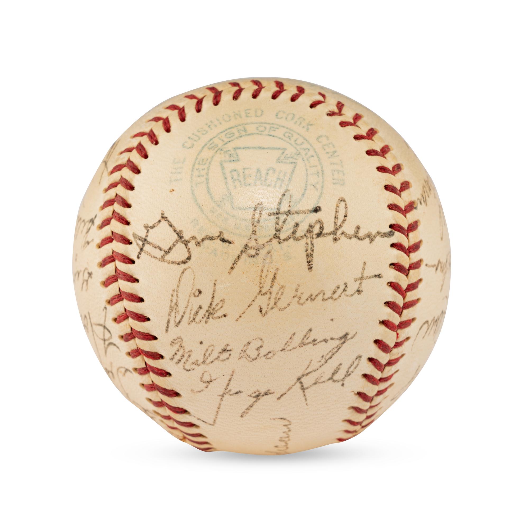 A 1953 Boston Red Sox Team Signed Autograph Baseball