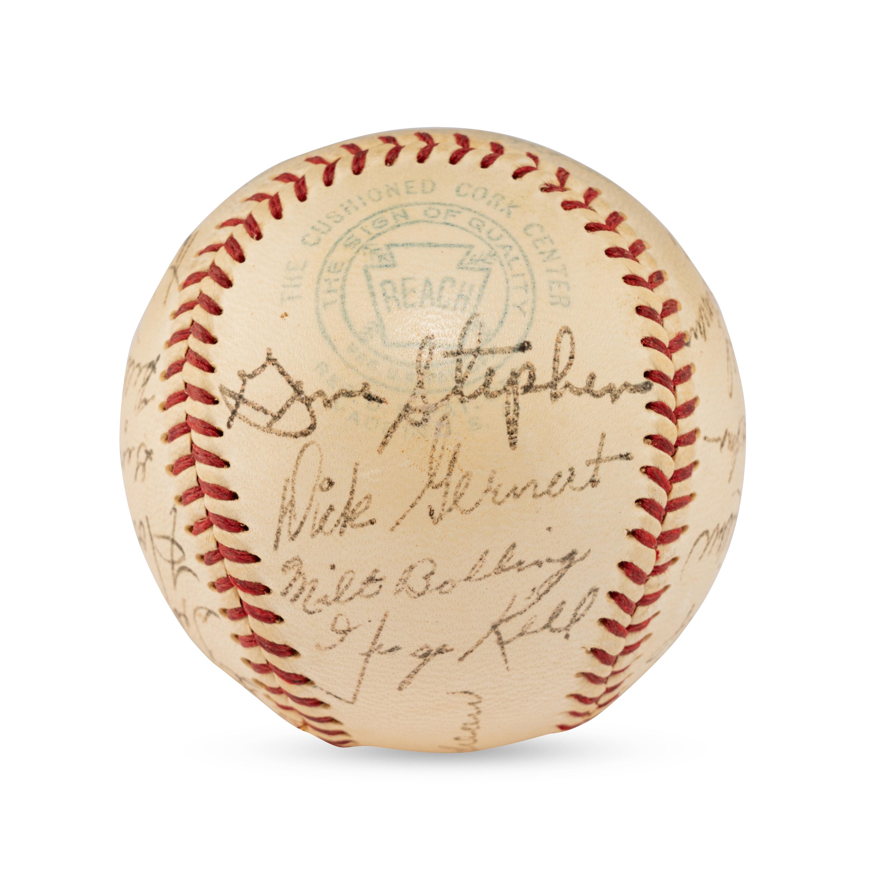 A 1953 Boston Red Sox Team Signed Autograph Baseball