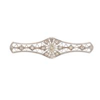 DIAMOND BAR BROOCH