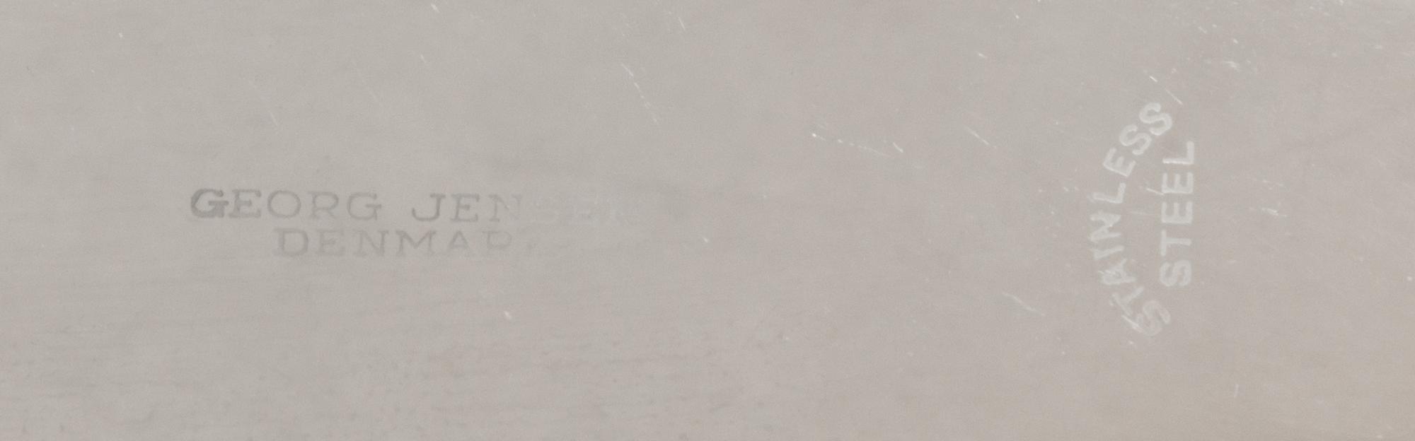 A Danish Silver Flatware Service, Georg Jensen, Copenhagen, Pyramid pattern, comprising: 12 dinner knives 12 dinner forks 12 salad fork