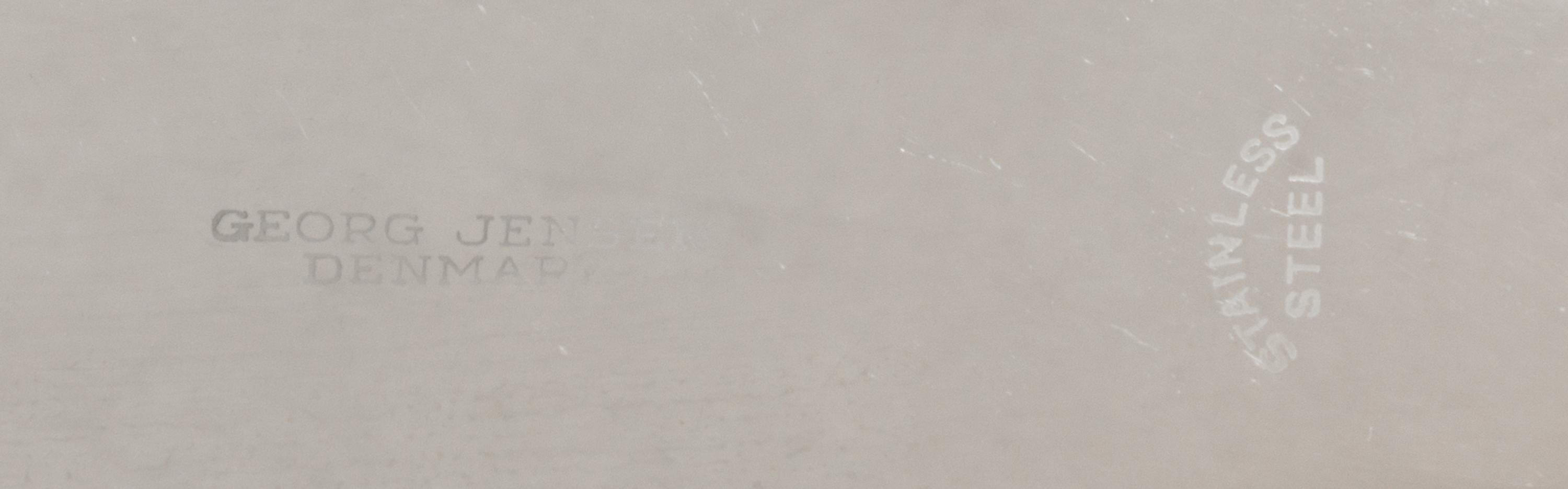 A Danish Silver Flatware Service, Georg Jensen, Copenhagen, Pyramid pattern, comprising: 12 dinner knives 12 dinner forks 12 salad fork