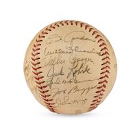A 1948 New York Giants Team Signed Autograph Baseball