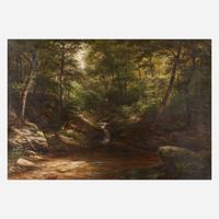 George Hetzel (American, 1826–1899) Waterfall in the Forest