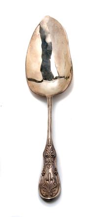 An American Sterling Silver Serving Spoon, Tiffany & Co., Length 10 3/4 inches.