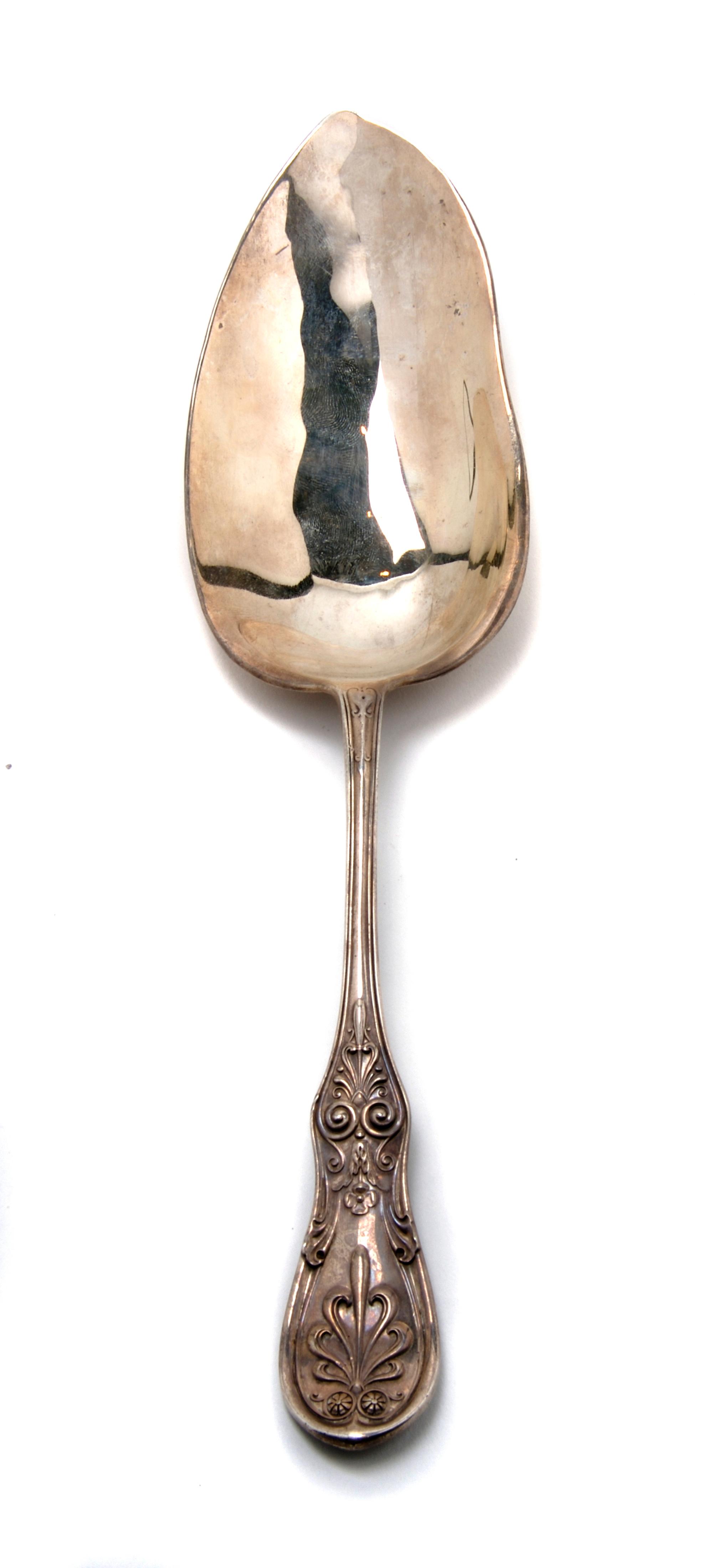 An American Sterling Silver Serving Spoon, Tiffany & Co., Length 10 3/4 inches.