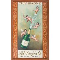 A Pol Roger & Co. Champagne Painted Advertising Sign