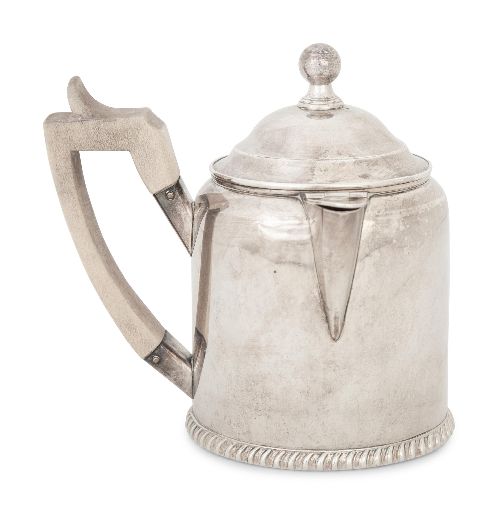 An English Silver-Plate Argyle or Chocolate Pot