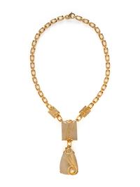 AMSTERDAM SAUER, RUTILATED QUARTZ AND YELLOW GOLD NECKLACE