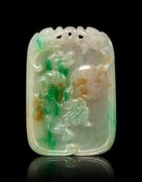 A Chinese Jadeite Plaque