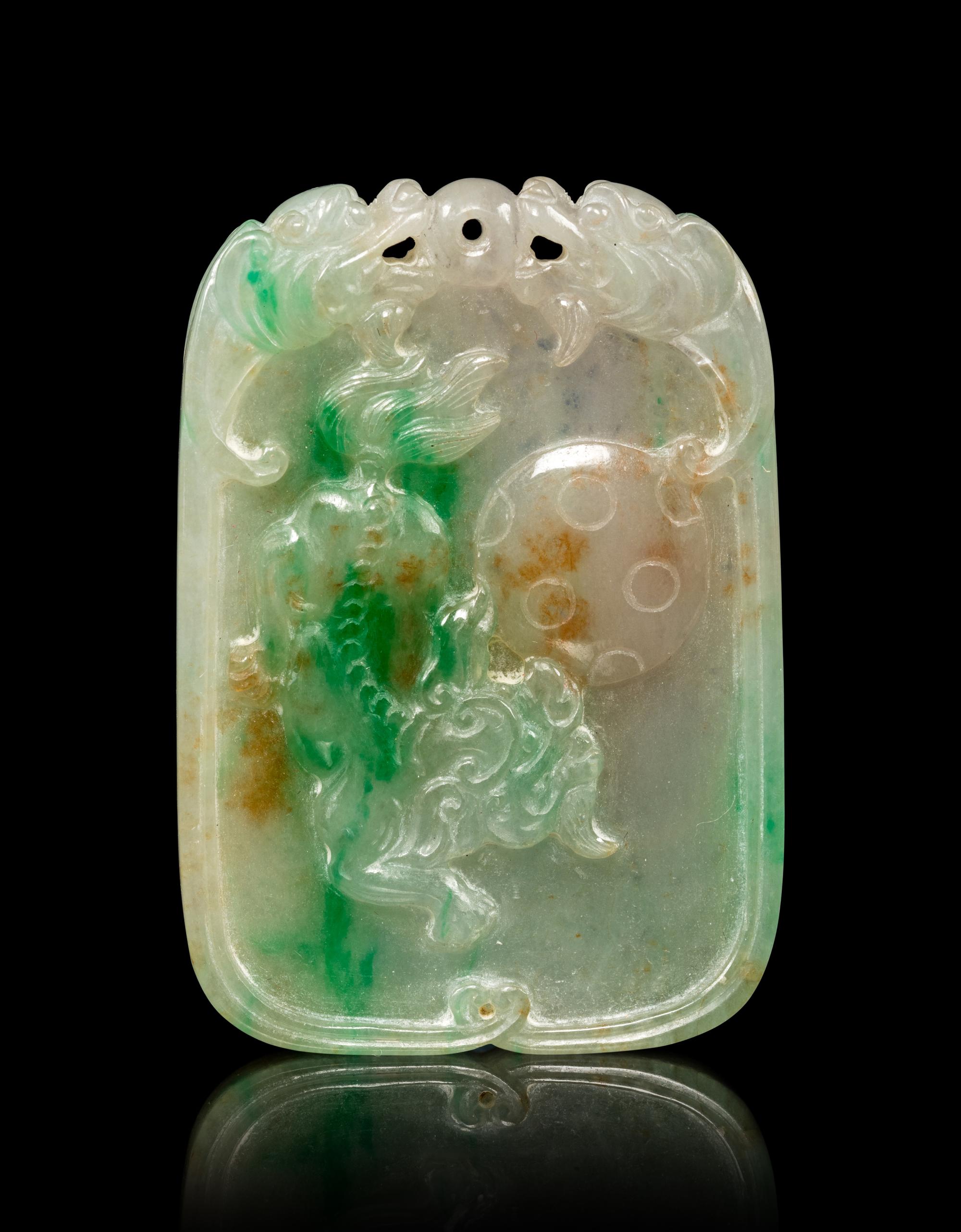 A Chinese Jadeite Plaque