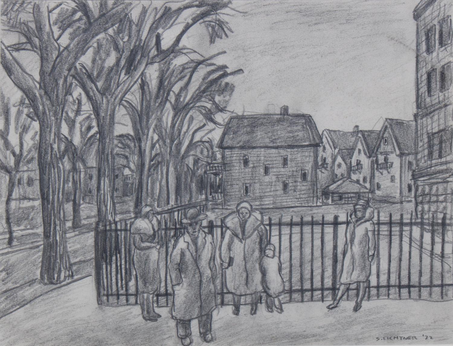 Schomer Lichtner, (Wisconsin, 1905-2006), People on the Street, 1932
