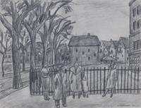 Schomer Lichtner, (Wisconsin, 1905-2006), People on the Street, 1932